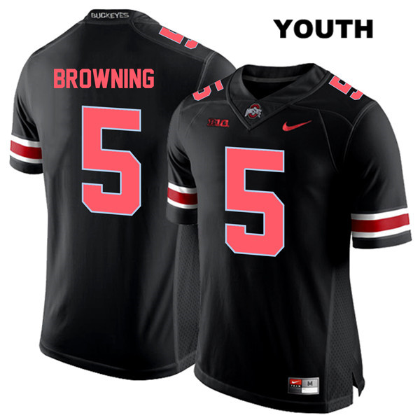 Ohio State Buckeyes Youth Baron Browning #5 Red Number Black Authentic Nike College NCAA Stitched Football Jersey KW19N41VU